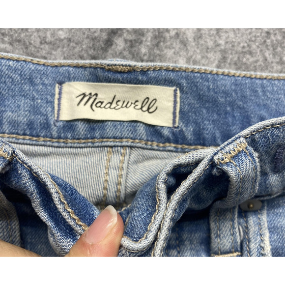 Madewell Jeans Womens 26 Light Wash The Perfect Vintage Raw Hem High Rise Ankle - Picture 9 of 16